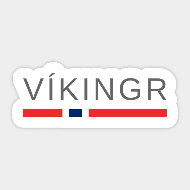 Víkingr Sticker by tshirtsnorway